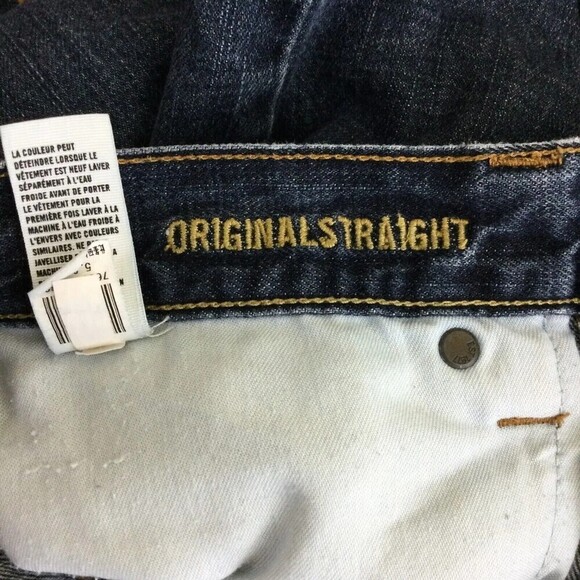 American Eagle Outfitters Men Original Straight Dark Wash Blue Denim Jeans 31/32 - Picture 6 of 9